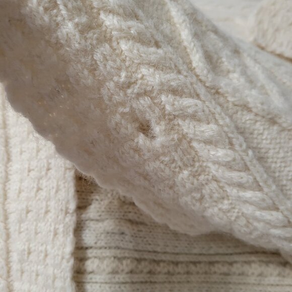 Vintage 100% Irish Wool Aran Throw - Picture 2 of 4